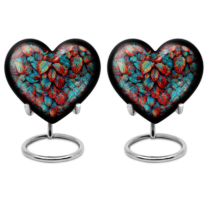 heart shaped feather urn