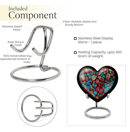 heart shaped feather urn