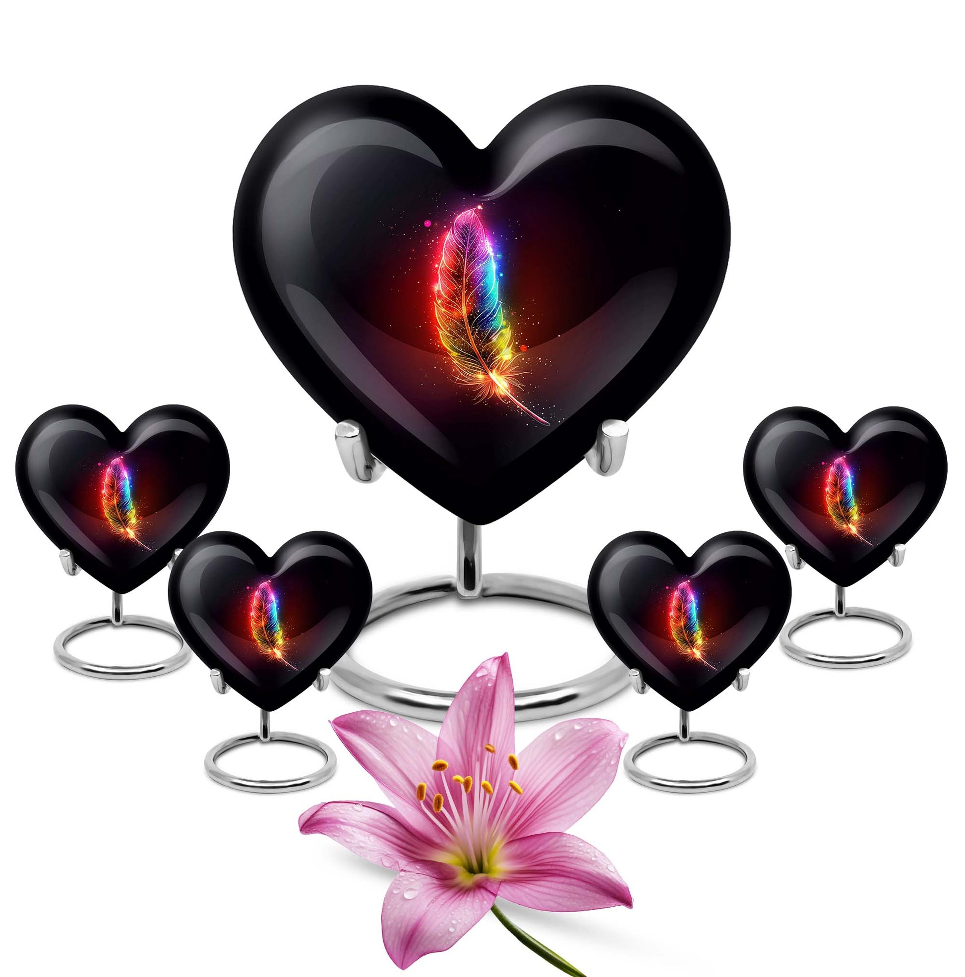 heart feather urn for ashes