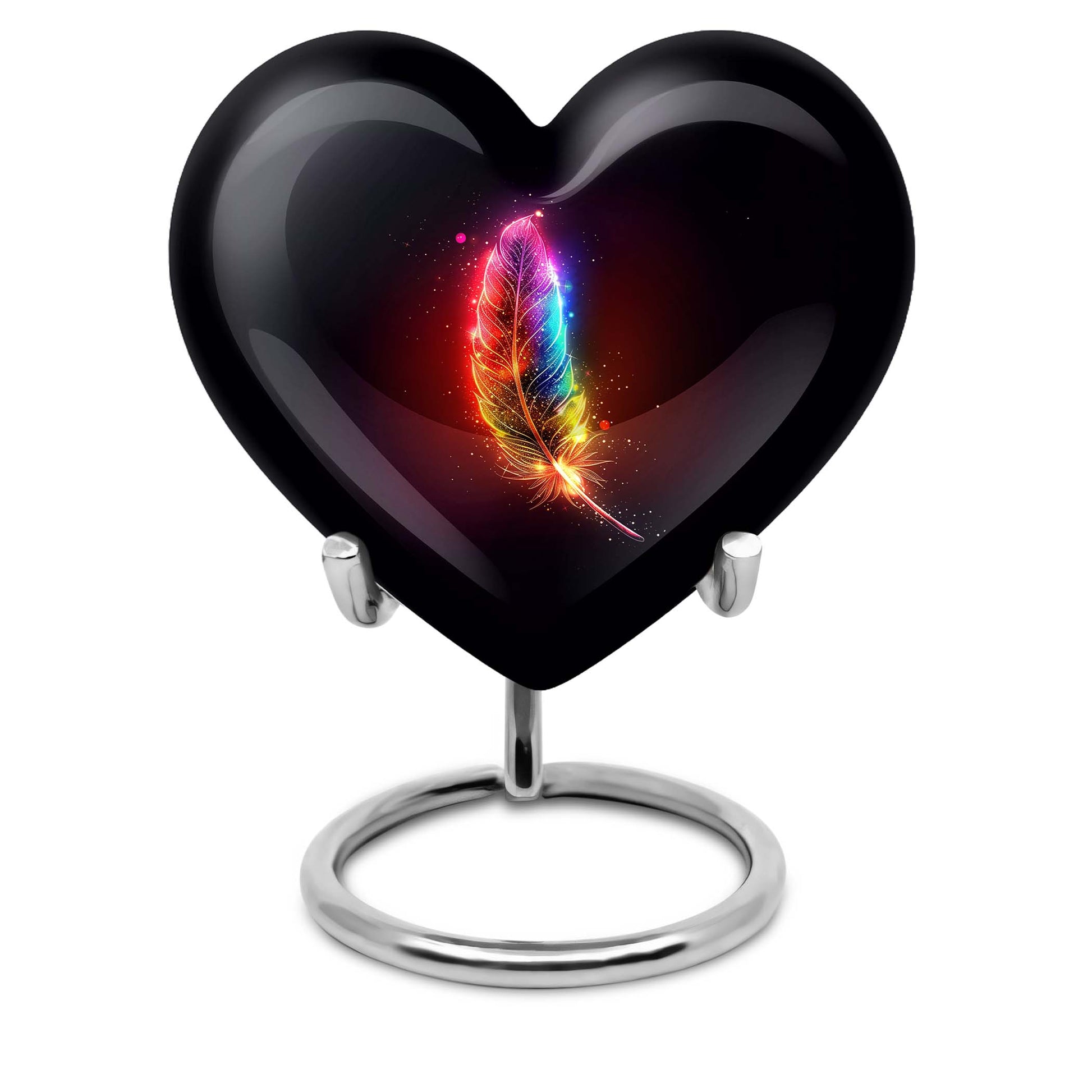heart feather urn for ashes