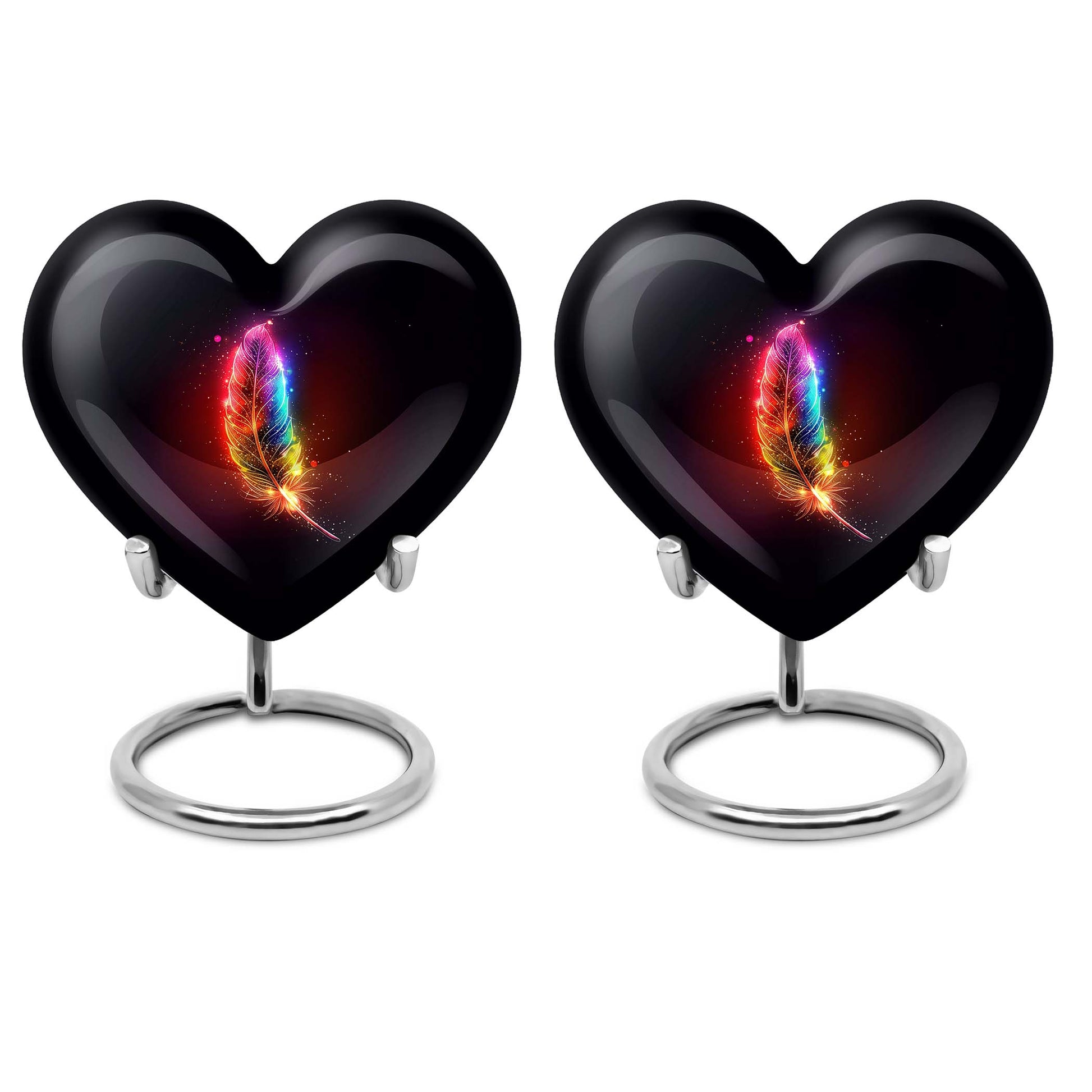 heart feather urn for ashes