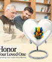 Heart-shaped feather urn for ground burial, 