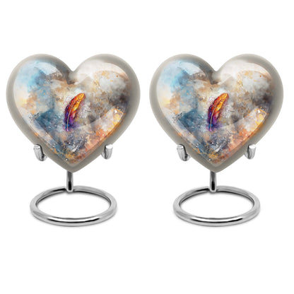 Personalized Feather Memorial Urn for Human Ashes - 10-inch, 200 cu in - Yatskia