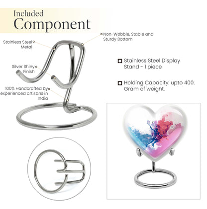 heart designed tennis urn
