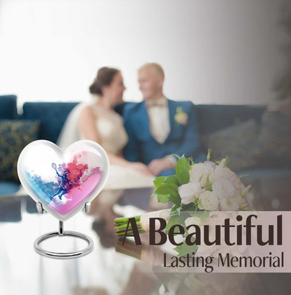 heart designed tennis urn