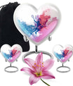 heart designed tennis urn