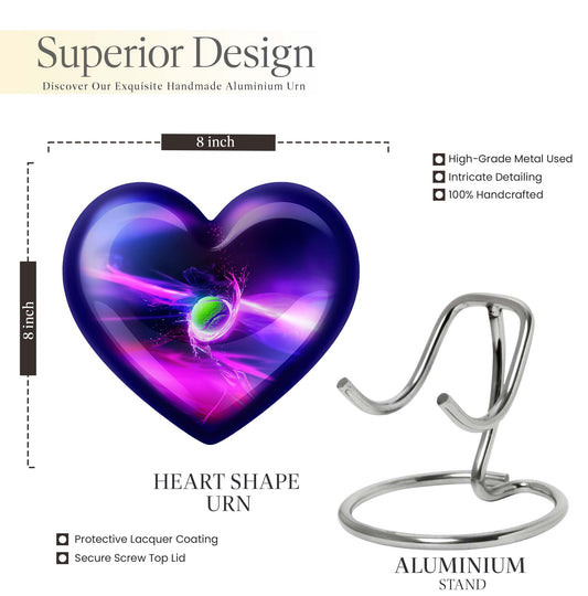 heart Tennis Urn for adult men's ashes