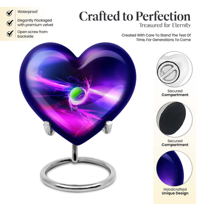 heart Tennis Urn for adult men's ashes