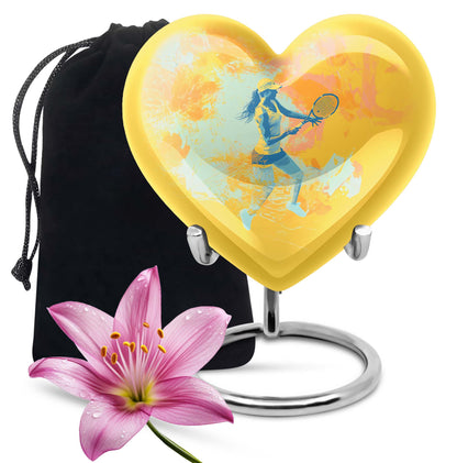 heart shaped purple urn for cremation ashes
