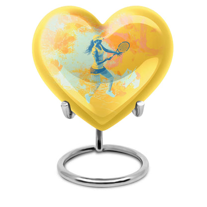 heart shaped purple urn for cremation ashes