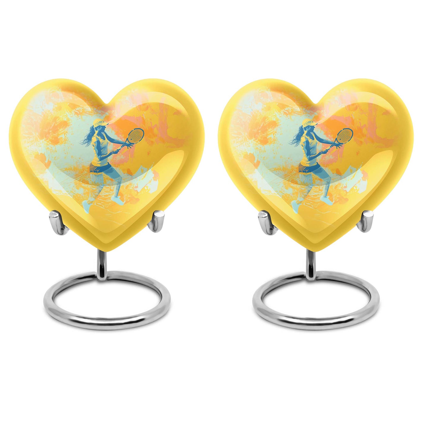 heart shaped purple urn for cremation ashes