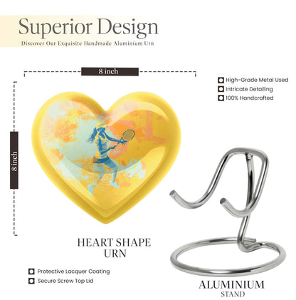 heart shaped purple urn for cremation ashes
