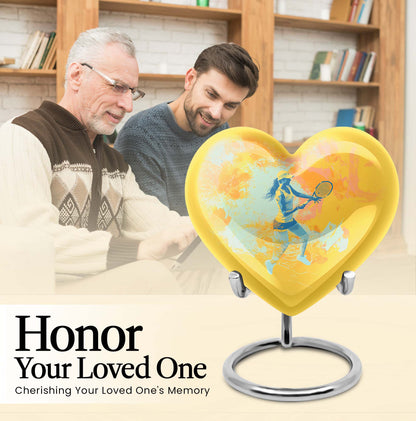 heart shaped purple urn for cremation ashes