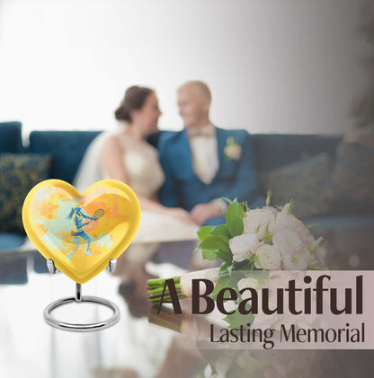 heart shaped purple urn for cremation ashes
