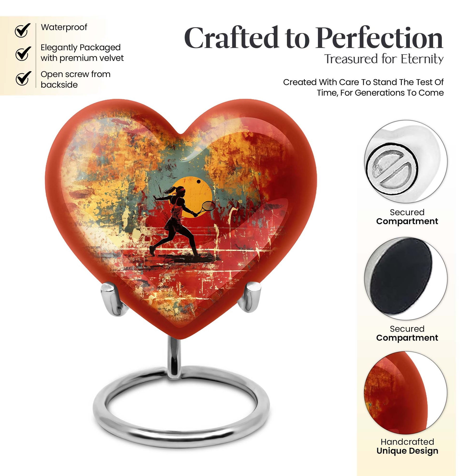 Large tennis urn for men's ashes