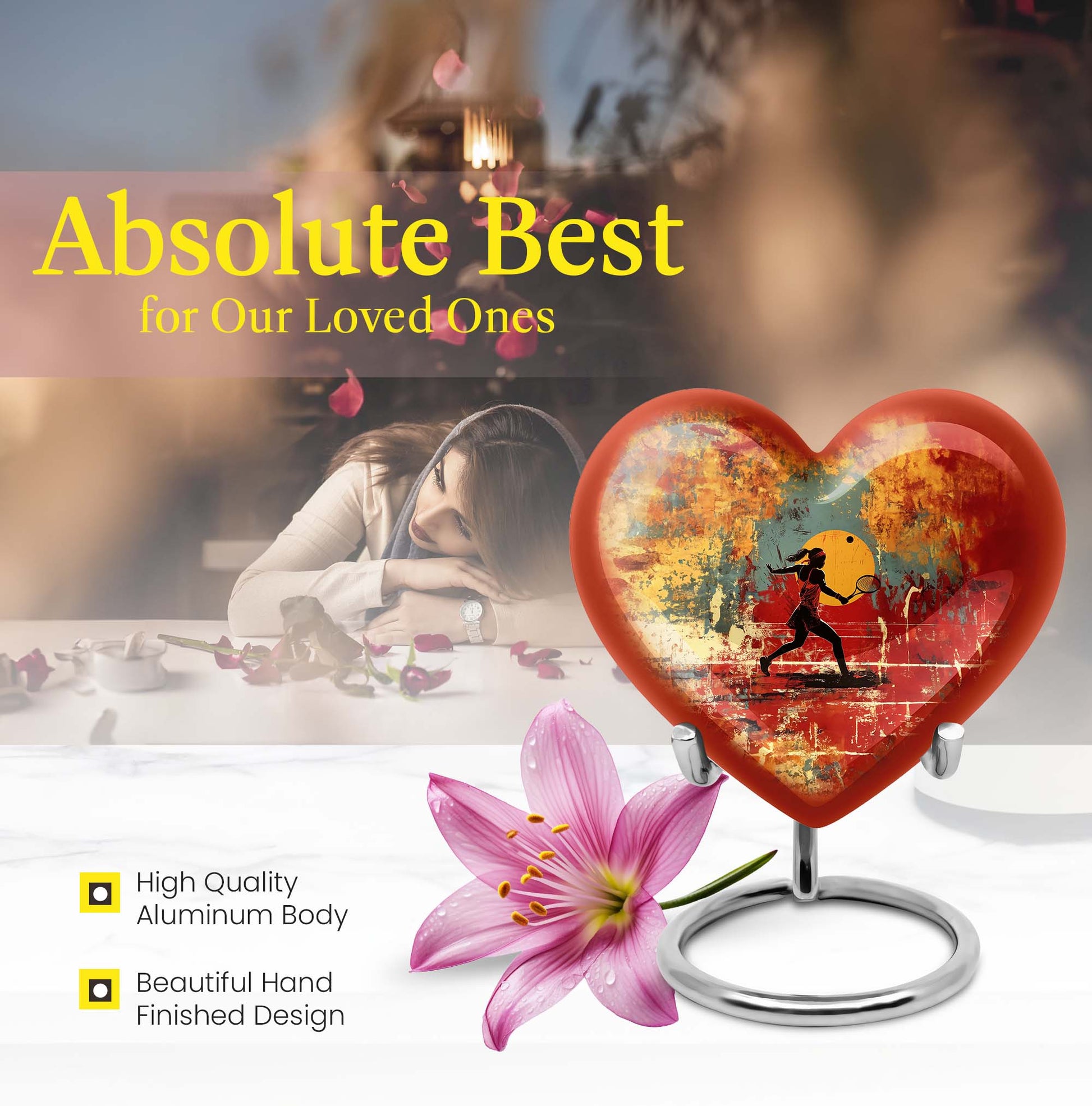 Large tennis urn for men's ashes