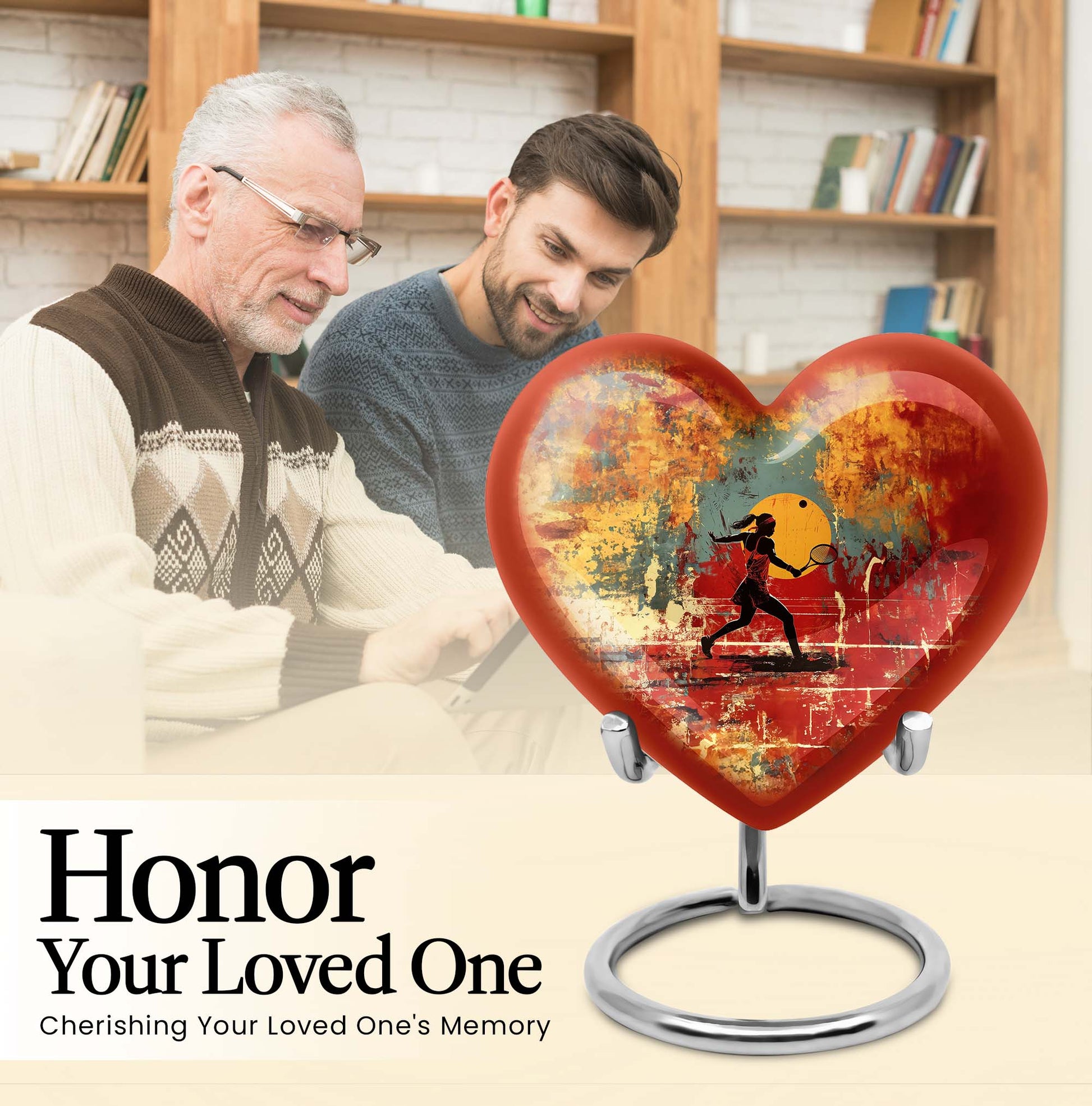 Large tennis urn for men's ashes