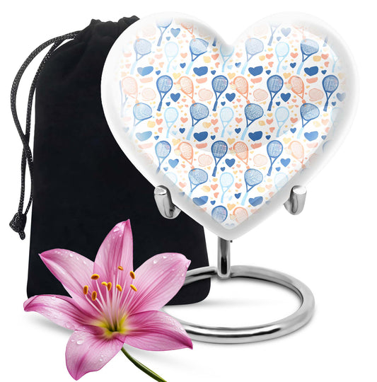 tennis heart urn