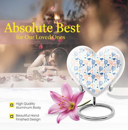 tennis heart urn