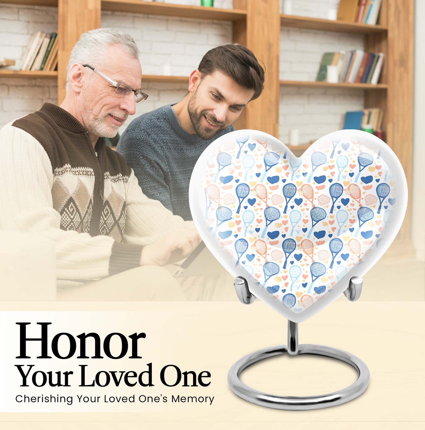 tennis heart urn