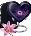 heart-shaped Galaxy urn