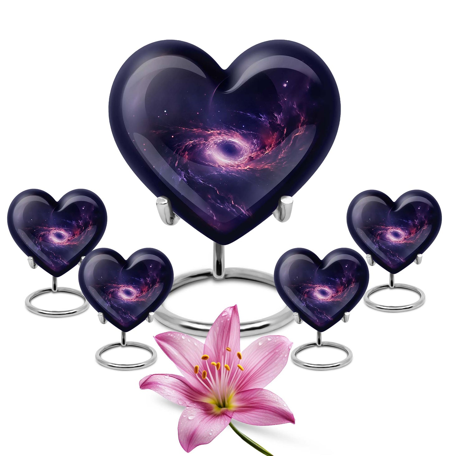 heart-shaped Galaxy urn