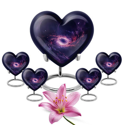 heart-shaped Galaxy urn