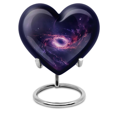 heart-shaped Galaxy urn