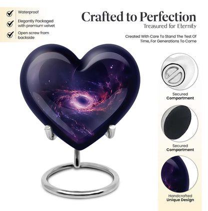 heart-shaped Galaxy urn
