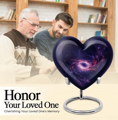 heart-shaped Galaxy urn