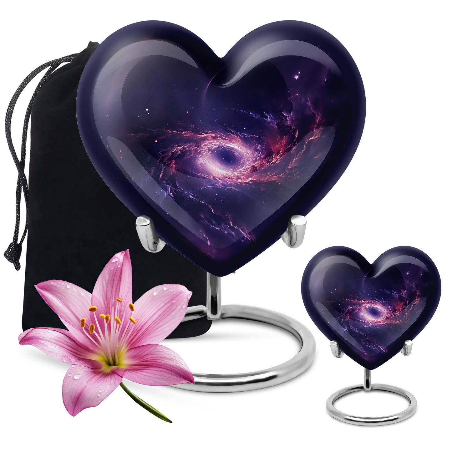 heart-shaped Galaxy urn