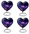 10-inch galaxy Heart Urn in Purple Meadow 