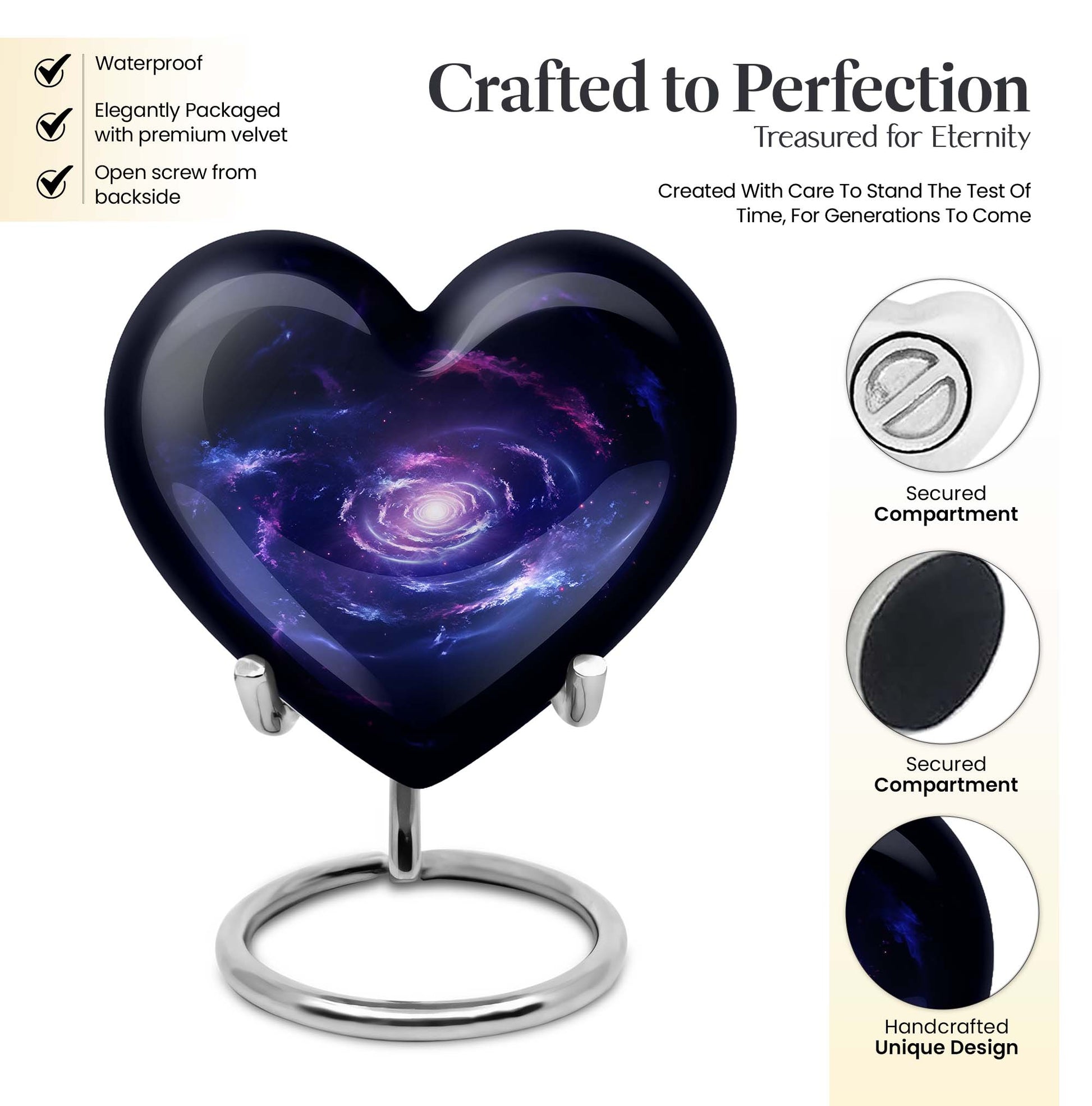 Galaxy Urn heart design