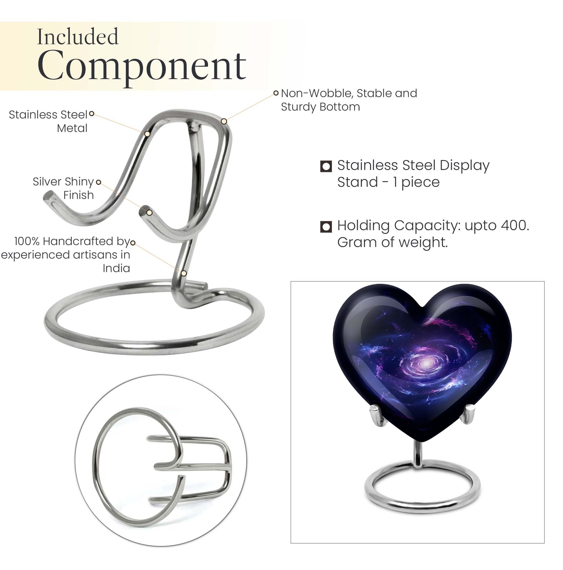 Galaxy Urn heart design