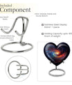10-inch Galaxy Urn, heart-shaped burial custom urn in Purple Meadow theme