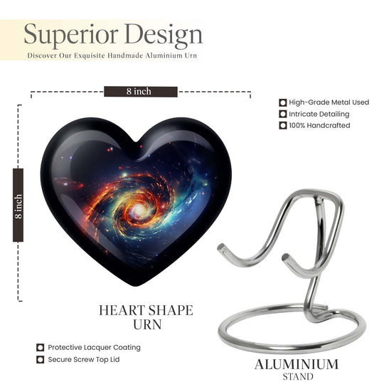 Heart Shaped Galaxy Urn