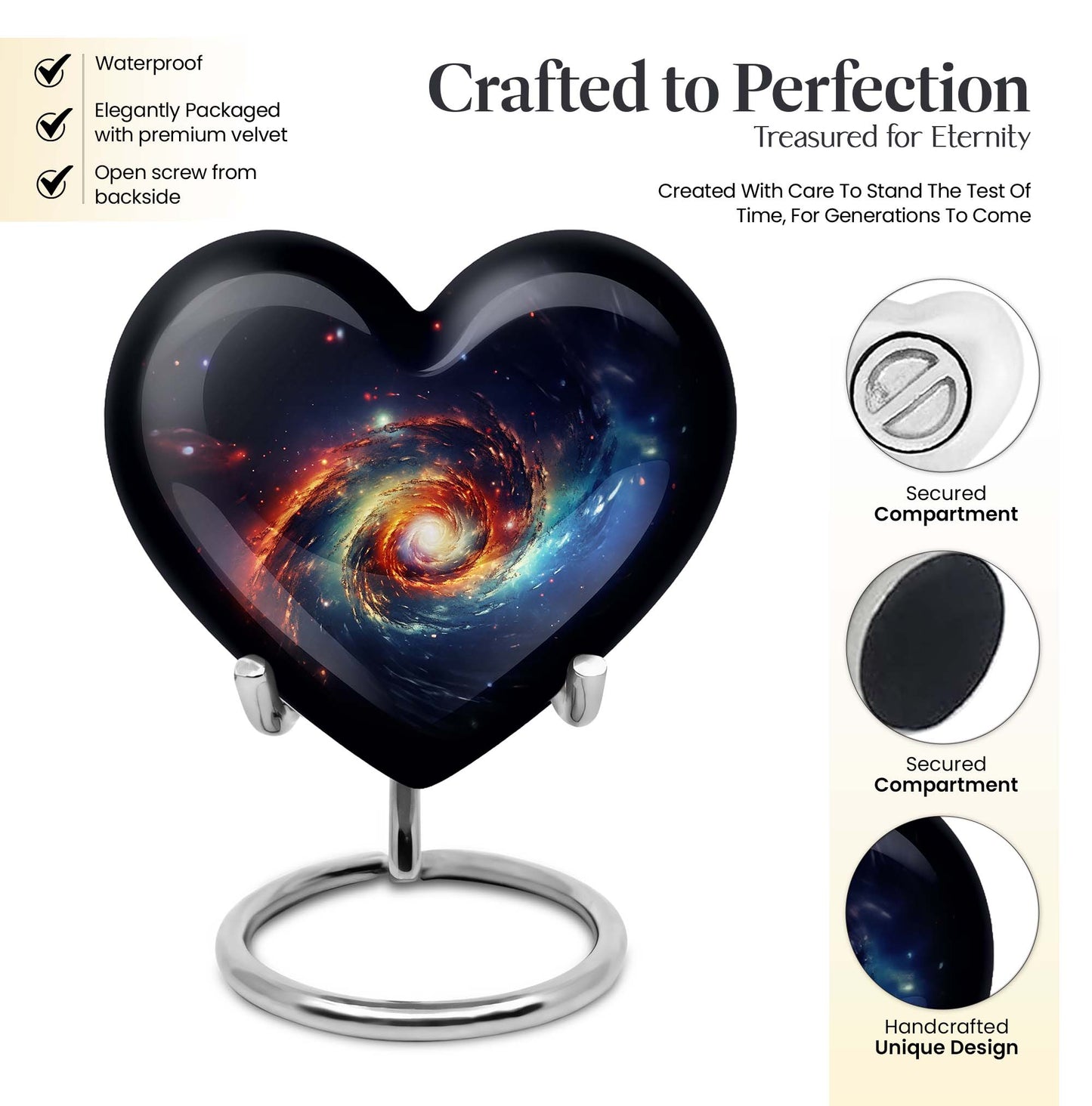 Heart Shaped Galaxy Urn