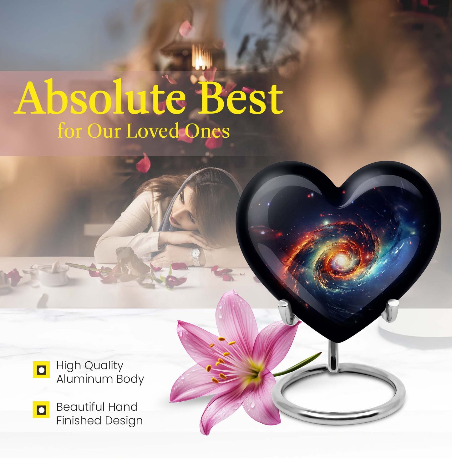 Heart Shaped Galaxy Urn