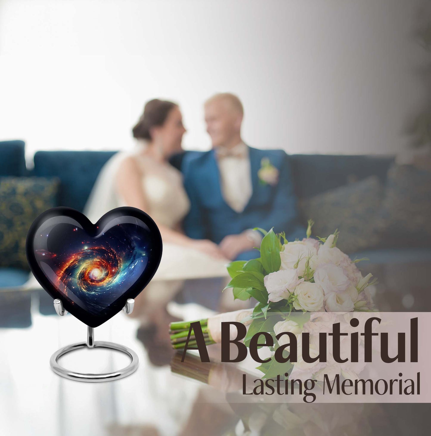 Heart Shaped Galaxy Urn