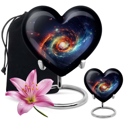 Heart Shaped Galaxy Urn