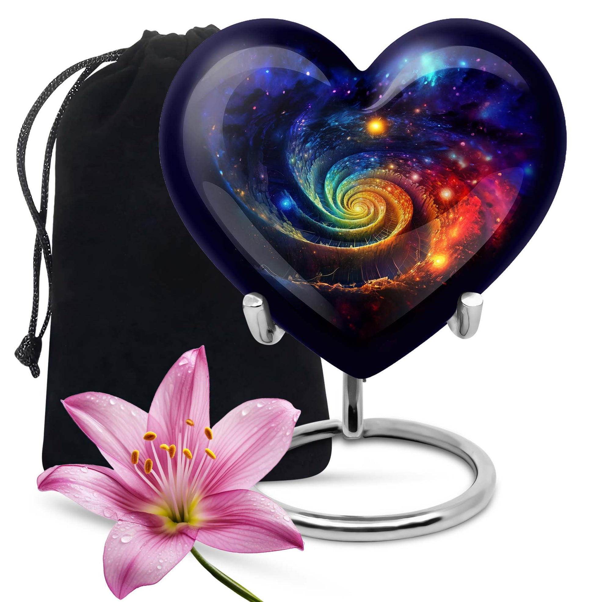 heart Galaxy urn for men's ashes
