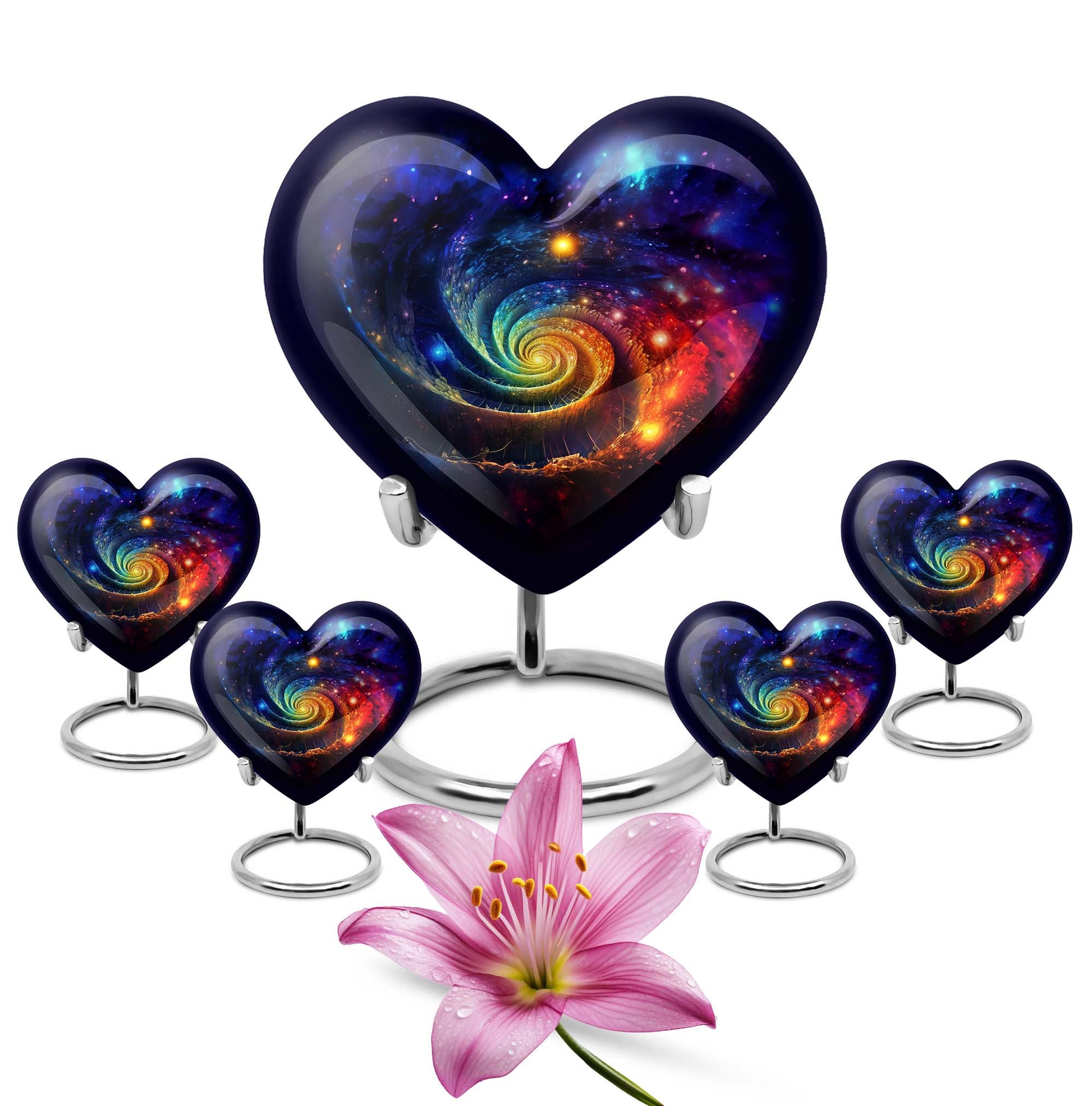 heart Galaxy urn for men's ashes