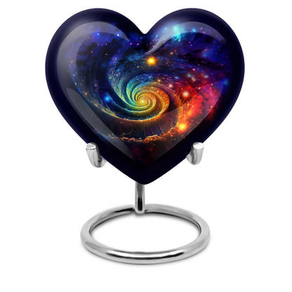 heart Galaxy urn for men's ashes