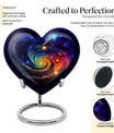 heart Galaxy urn for men's ashes