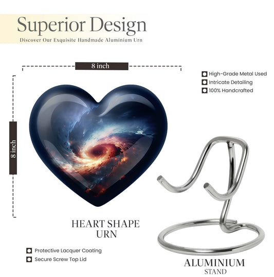 10-inch Aluminum Purple Meadow Heart-Designed Galaxy 