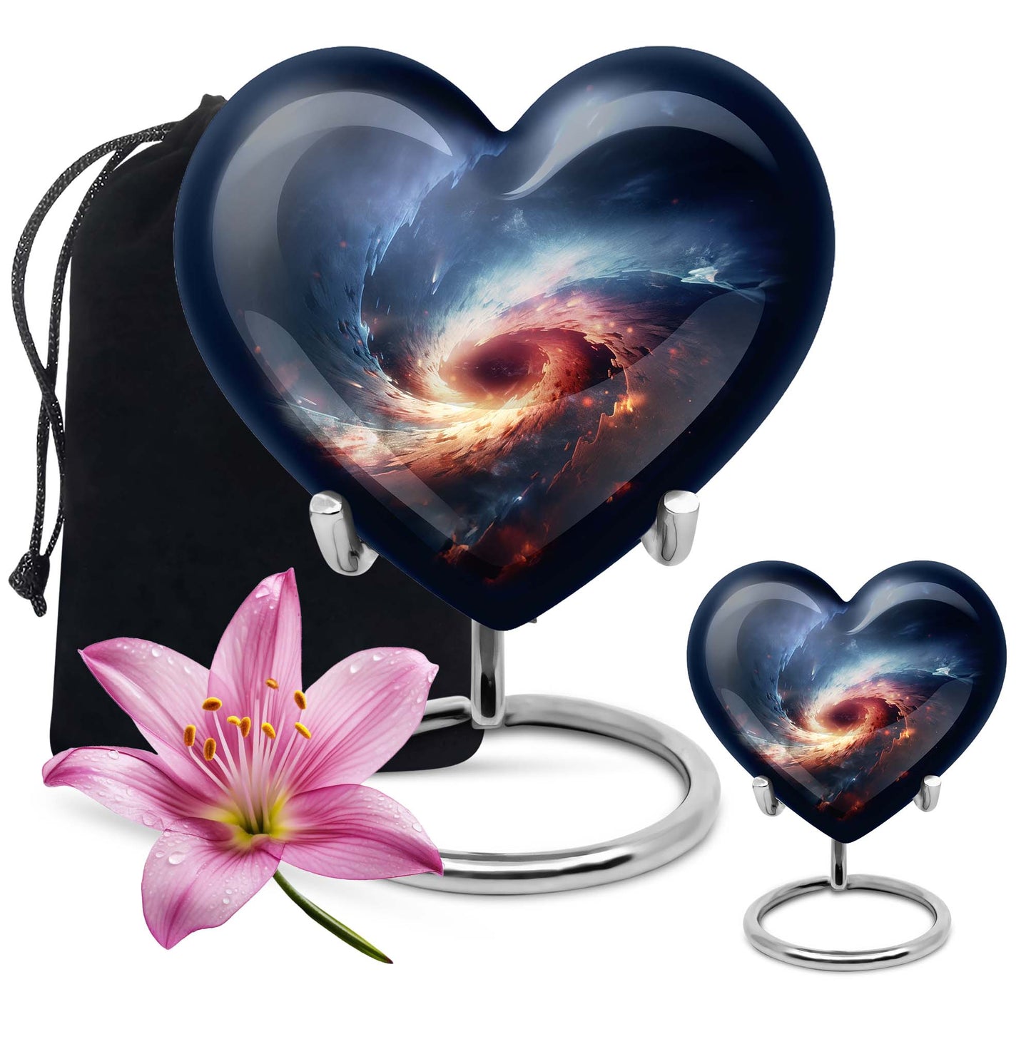 10-inch Aluminum Purple Meadow Heart-Designed Galaxy 