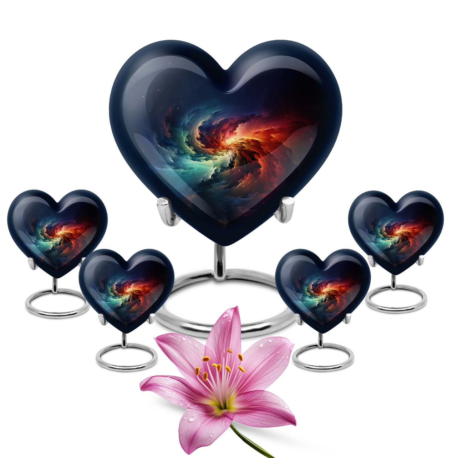 Galaxy Heart Urn for females
