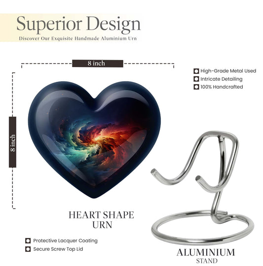 Galaxy Heart Urn for females