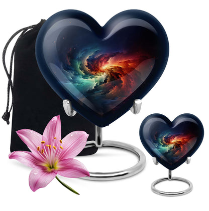 Galaxy Heart Urn for females