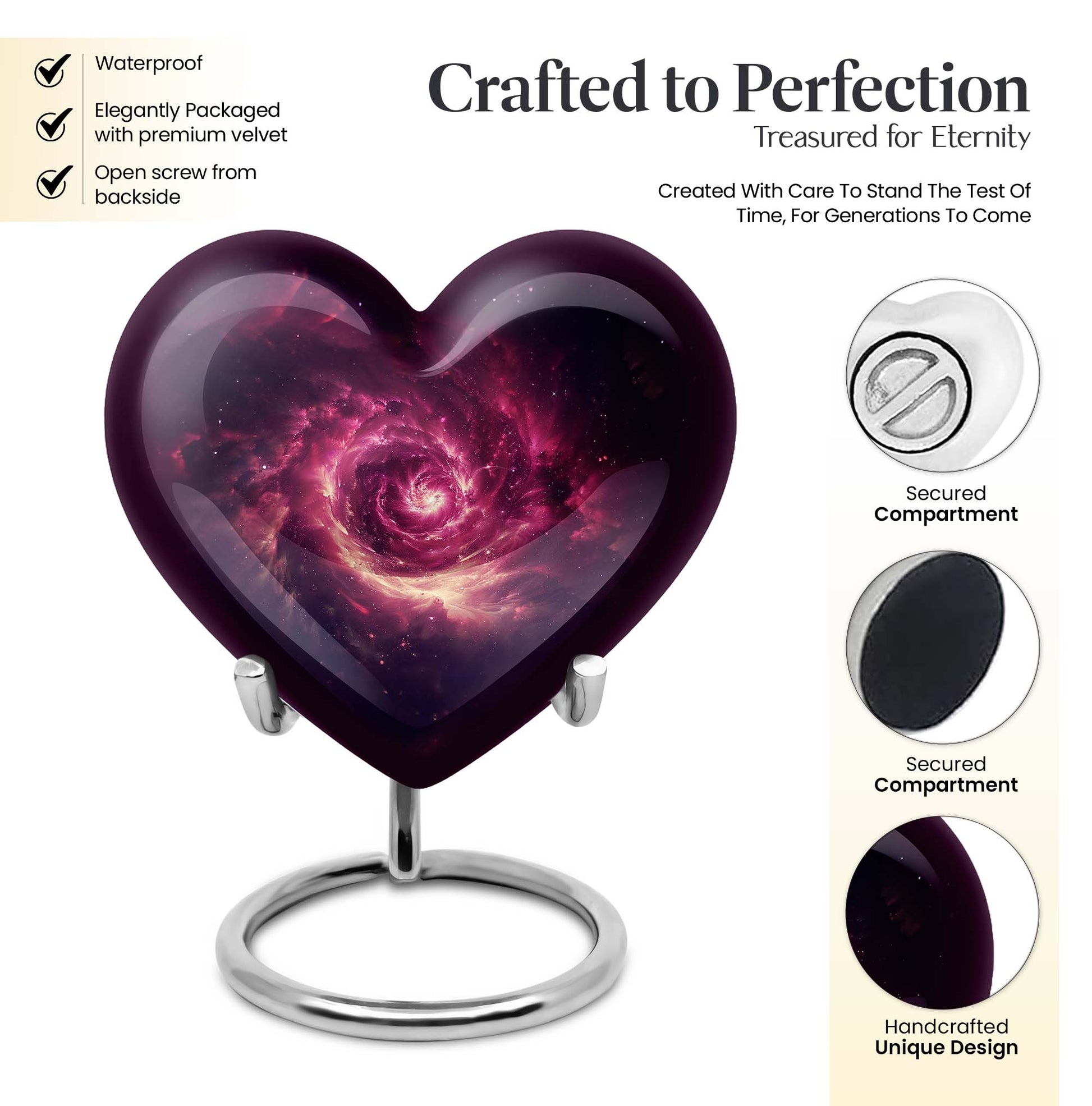 galaxy Heart Urn 